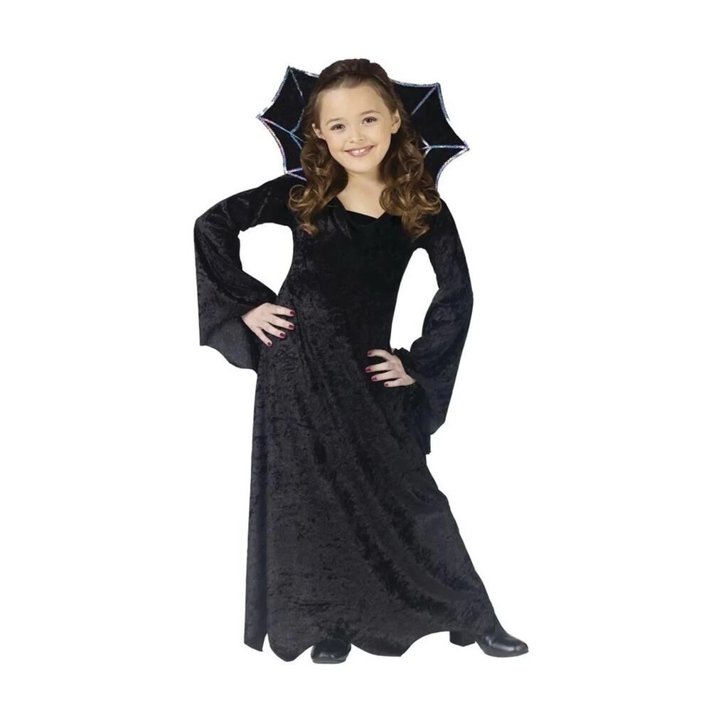 Sparkling Spiderella Child Halloween Costume Girls Small (4-6) Black Goth Witch‎
